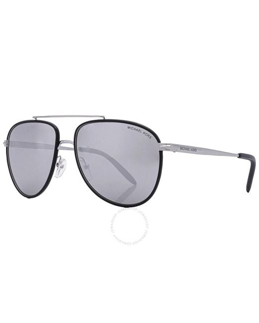 Michael Kors Gray Saxon Mirror Pilot Sunglasses Mk1132j 10146g 59 for men