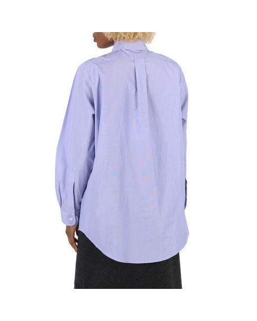 Maison Margiela Purple Oversized Crisp Cotton Shirt