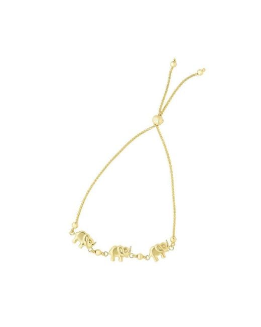 Tresorra Metallic 14K Elephant Friendship Bracelet