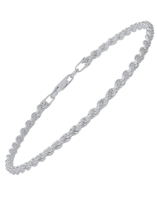 Kylie Harper Metallic Italian Sterling 8.5" Rope Chain Bracelet for men
