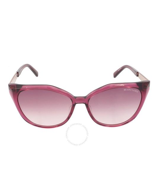 Guess Pink Violet Gradient Cat Eye Sunglasses Gm0804 77z 56