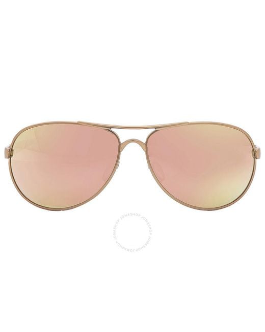 Oakley Brown Feedback Prizm Rose Gold Aviator Sunglasses Oo4079 407944 59