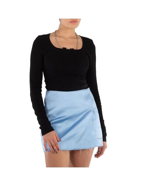 1017 ALYX 9SM Black Ladies Chain-Link Long-Sleeved Top, Brand Size 36 (Us Size 2)