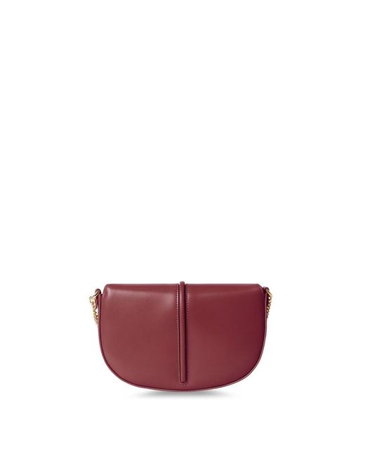 Fendi Red Wallet On Chain Graphy Leather Crossbody Bag