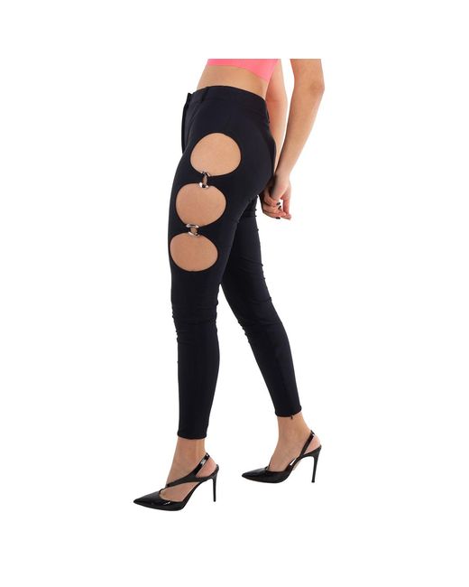 Burberry Blue Cut Out Hook And Bar Leggings, Brand Size 6 (Us