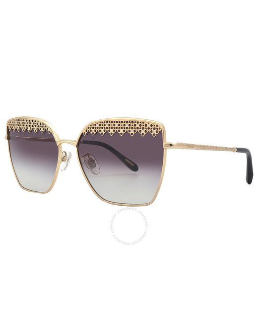 Chopard Metallic Grey Gradient Butterfly Sunglasses Schf76s 0300 59