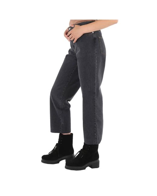 A.P.C. Gray New Sailor High-rise Cropped Jeans