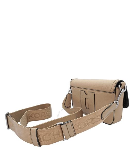 Michael Kors Natural Hudson Leather Camera Crsbody Bag for men