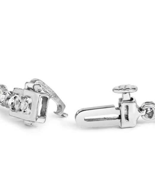 Haus of Brilliance Metallic 925 Sterling 1.0 Cttw Diamond Tennis Bracelet