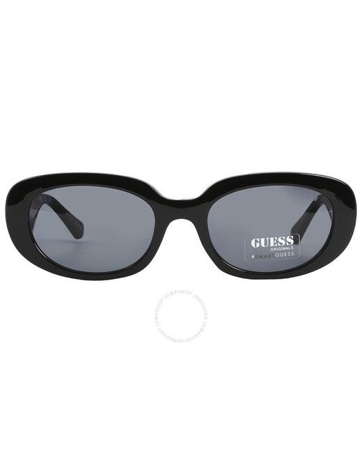 Guess Black Smoke Oval Sunglasses Gu8260 01a 54