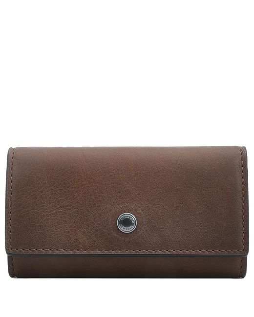 COACH Brown Leather 4 Ring Key Case