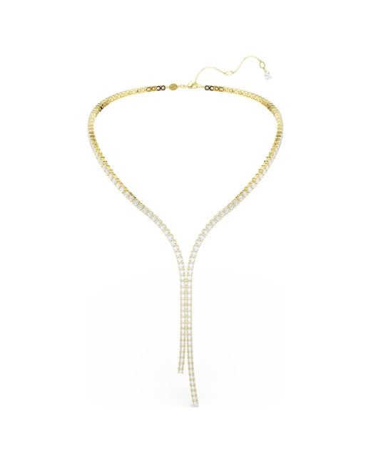 Swarovski Metallic Matrix 18K Plated Y Necklace for men
