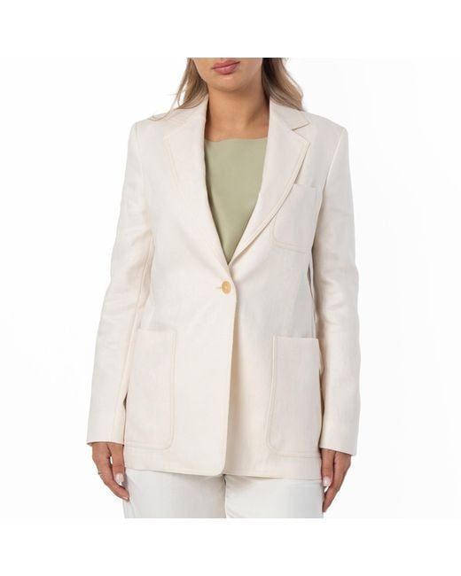 Max Mara White Boemia Linen Suiting Blazer for men