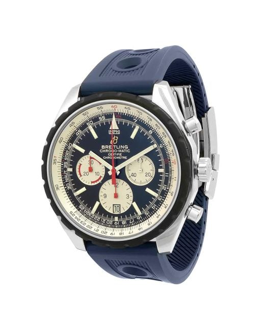 Breitling Chronomatic-49 Chronograph Automatic Chronometer Blue Dial Watch for men