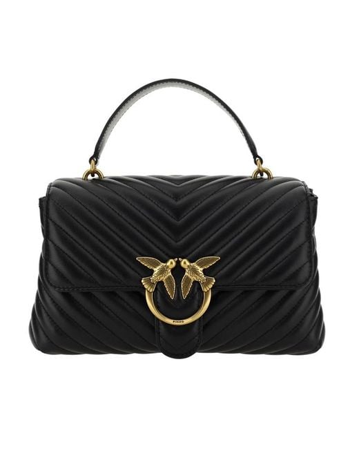 Pinko Black Love Lady Puff Classic Handbag