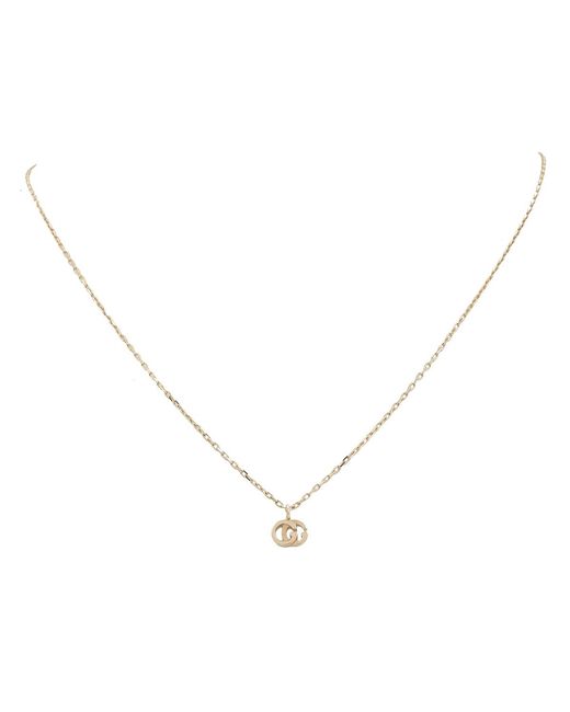 Gucci Metallic Gg Running 18Kt Rose Necklace