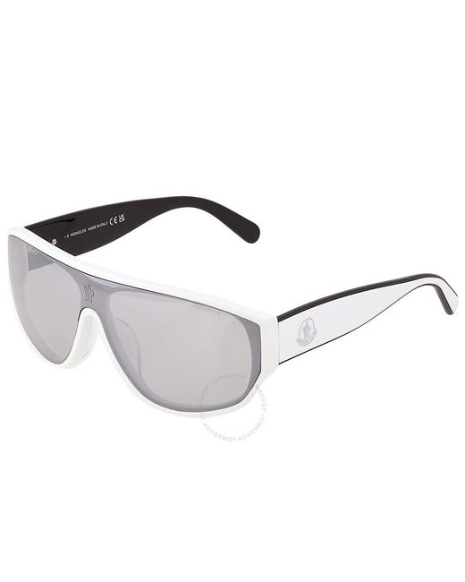 Moncler Gray Tronn Smoke Mirror Shield Sunglasses Ml0260-f 21c 00