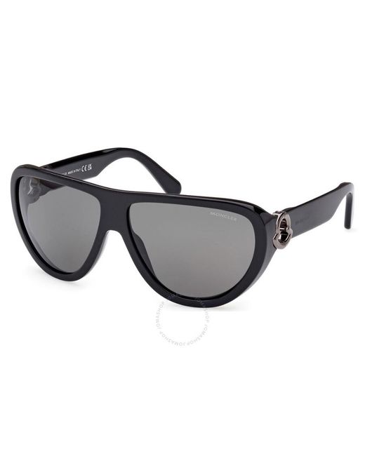 Moncler Black Smoke Pilot Sunglasses Ml0246 01a 62