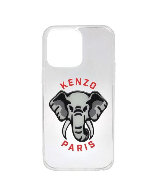 KENZO White Elephant Iphone 14 Pro Max Case for men