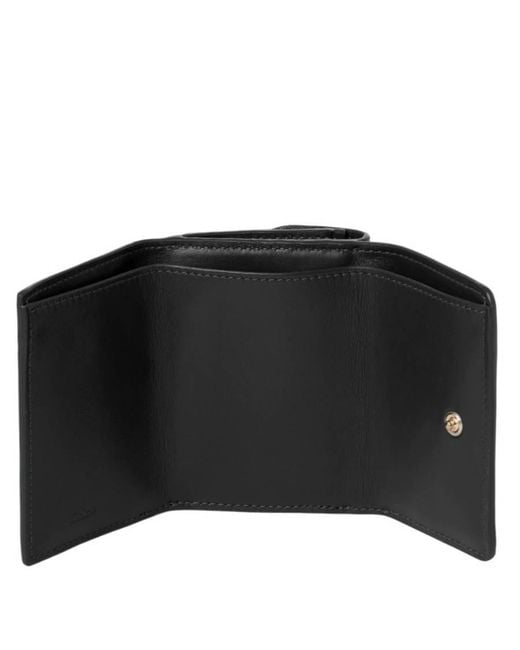 Chloé Black Small Tri-Fold Leather Wallet