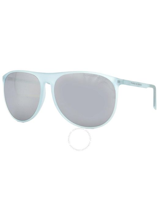 Porsche Design Gray Grey Oval Sunglasses P8596 D 58