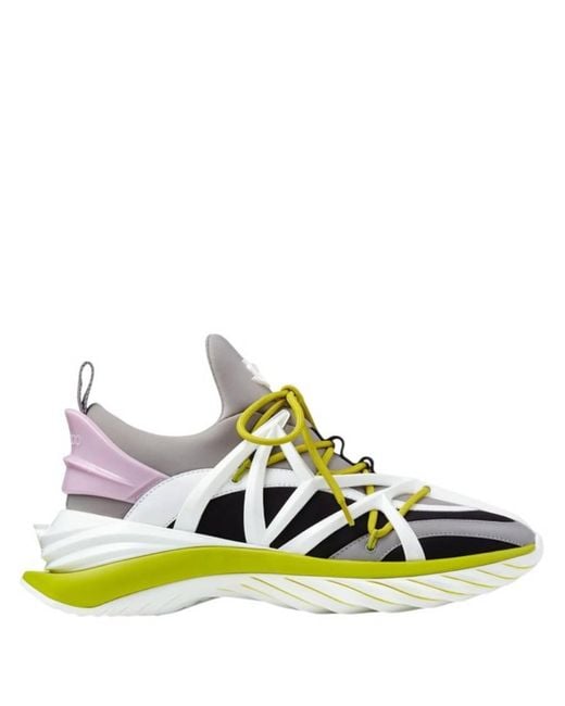 Jimmy Choo Green Cosmos/F Low-Top Trainers, Brand Size 37 Us