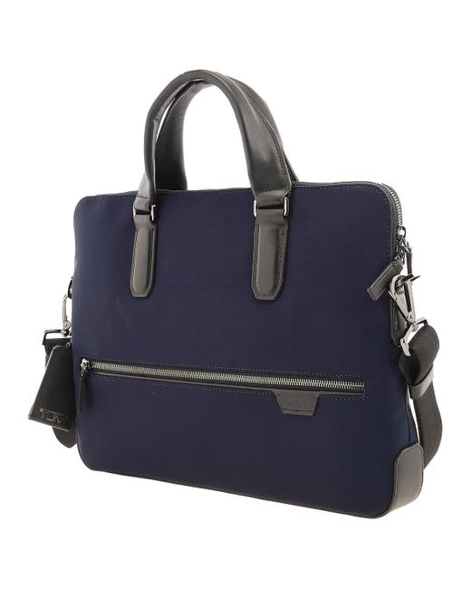 Tumi Harrison Tower Portfolio Briefcase in Blue for Men | Lyst