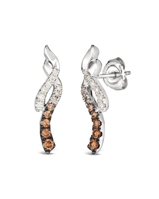 Le Vian Metallic Ladies Platinum Earrings Set