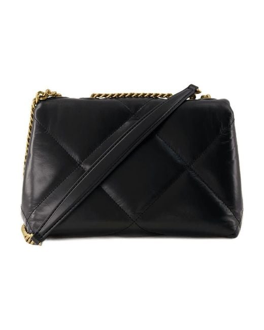 Tory Burch Black Kira Diamond Quilt Small Convertible Shoulder Bag