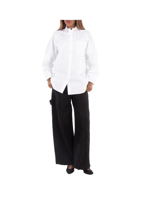 Stella McCartney Black Net Sustain Organic Cotton-Blend Jacquard Pants, Brand Size 42 (Us