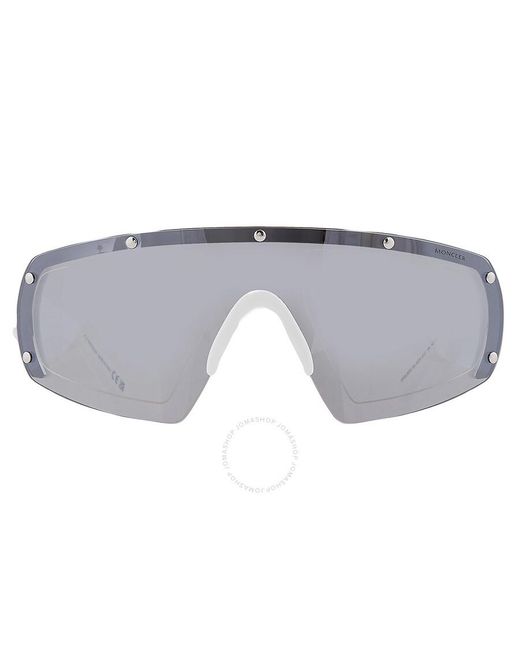 Moncler Gray Cycliste Smoke Mirror Shield Sunglasses Ml0278 21c 00