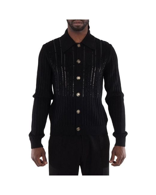 Amiri Black Long Sleeve Polo Shirt for men