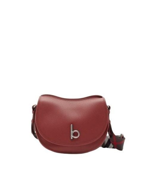 Burberry Red Rust Berry Small Rocking Horse Satchel for men