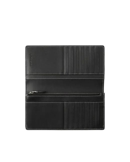 Burberry Black Cavendish Long Bi-Fold Wallet for men