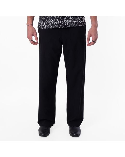 Marni Black Signature Logo Detail Wide Leg Trouser, Brand Size 48 (Waist for men