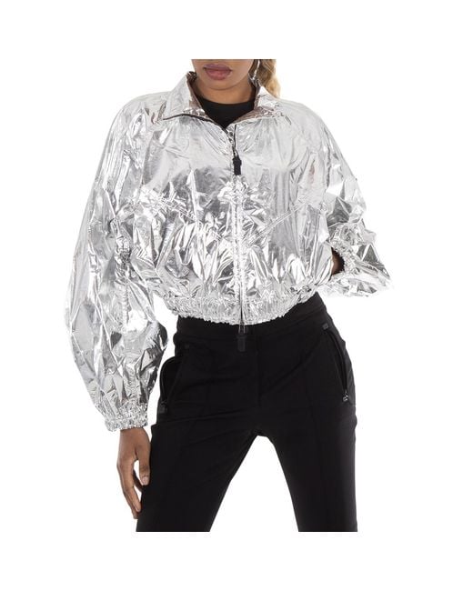 Moncler Gray X Alicia Keys Flatbrush Windbreaker Jacket, Brand Size 0 (X-Small)