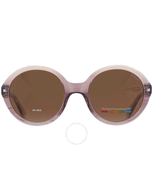 Polaroid Brown Core Polarized Bronze Oval Sunglasses Pld 4114/s/x 05kc/sp 54