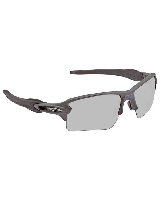 Oakley Gray Flak 2.0 Xl Clear To Iridium Photochromic Sport Sunglasses Oo9188 918816 59 for men