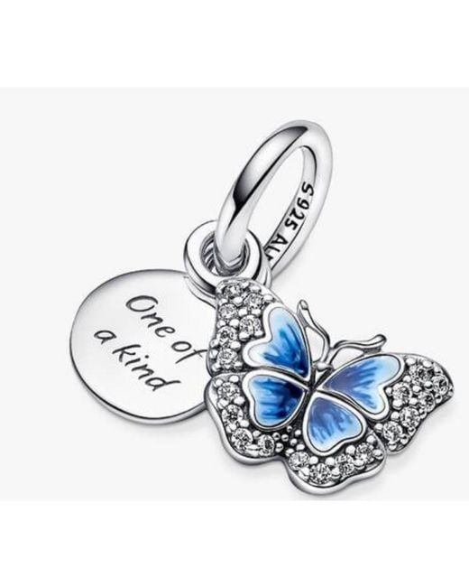 Pandora Blue Butterfly Sterling Dangle for men