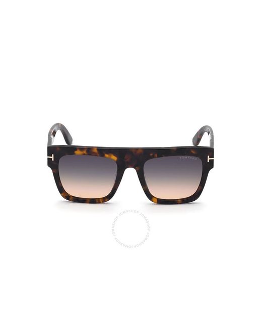 Tom Ford Multicolor Renee Smoke Gradient Browline Sunglasses Ft0847 52b 52