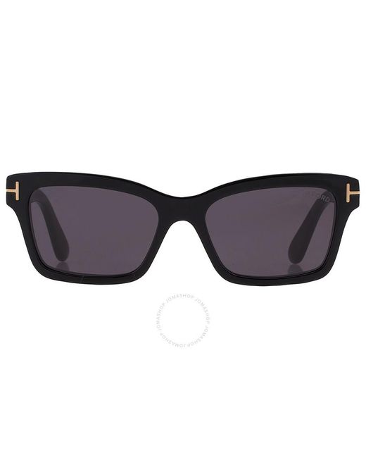 Tom Ford Blue Mikel Smoke Cat Eye Sunglasses Ft1085 01a 54
