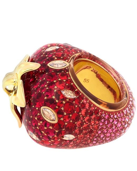 Swarovski Red Idyllia Strawberry Motif Ring