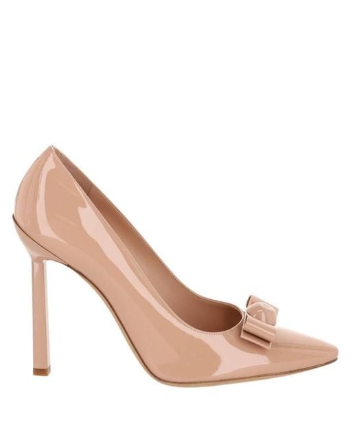Ferragamo Pink Ferragamo Vara Bow Katrin Patent Pumps