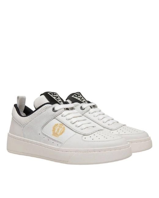 Bally White Raise Riweira Low-Top Sneakers, Brand Size 35 Us