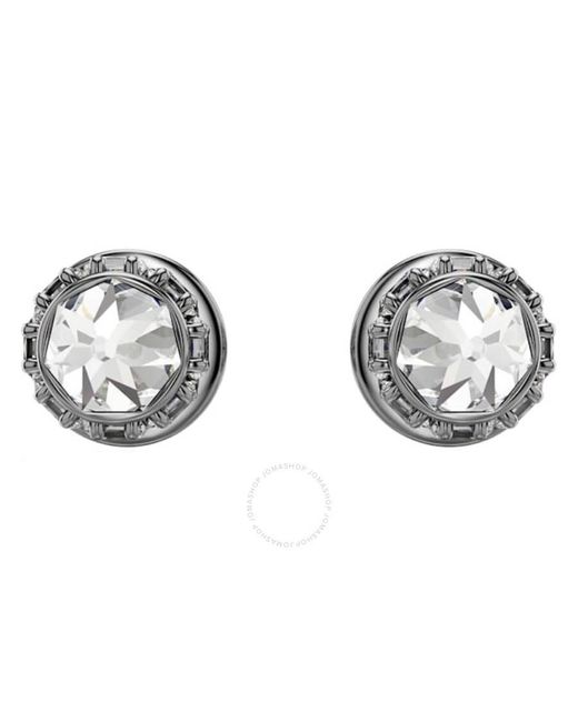 Swarovski Metallic Sublima Ruthenium Plated Spike Stud Earrings