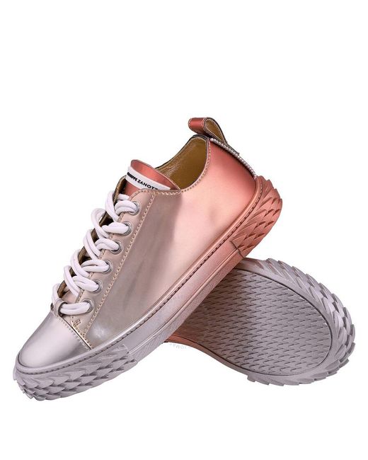 Giuseppe Zanotti Pink Cipria Blabber Gradient Low-top Sneakers