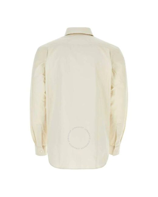 Burberry White Ekd Cotton Long-Sleeve Shirt for men