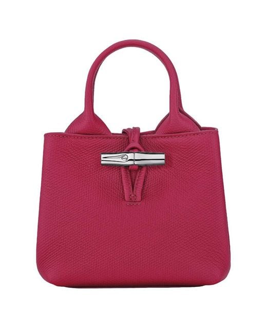 Longchamp Red Le Roseau Xs Top Handle Bag
