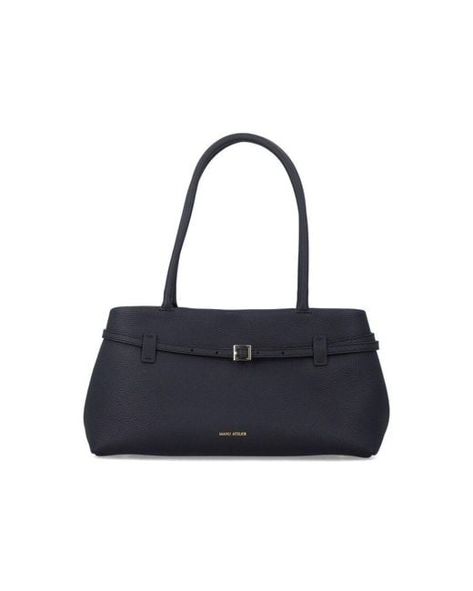 MANU Atelier Blue Le Cambon East West Bag Calf Leather Shoulder