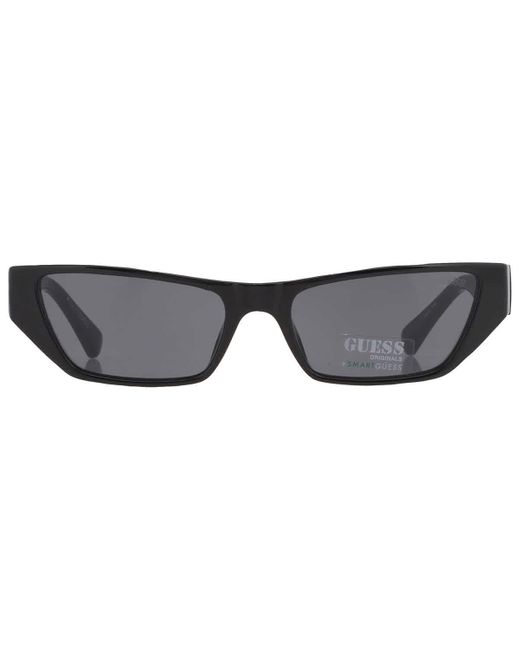 Guess Gray Smoke Rectangular Sunglasses Gu8232 01a 56